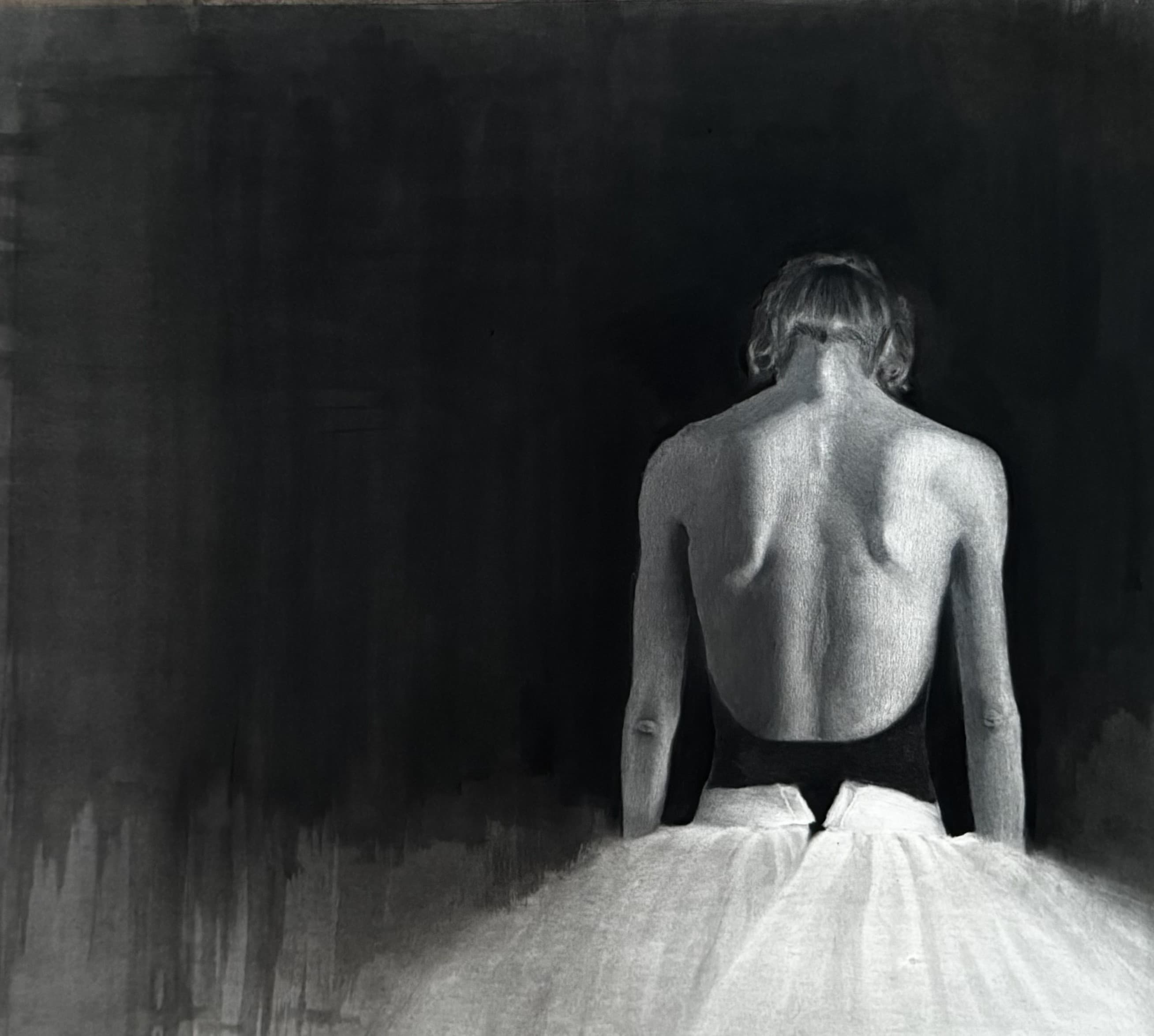 Mixed media on watercolor paper drawing titled Untitled by Omar Radwan