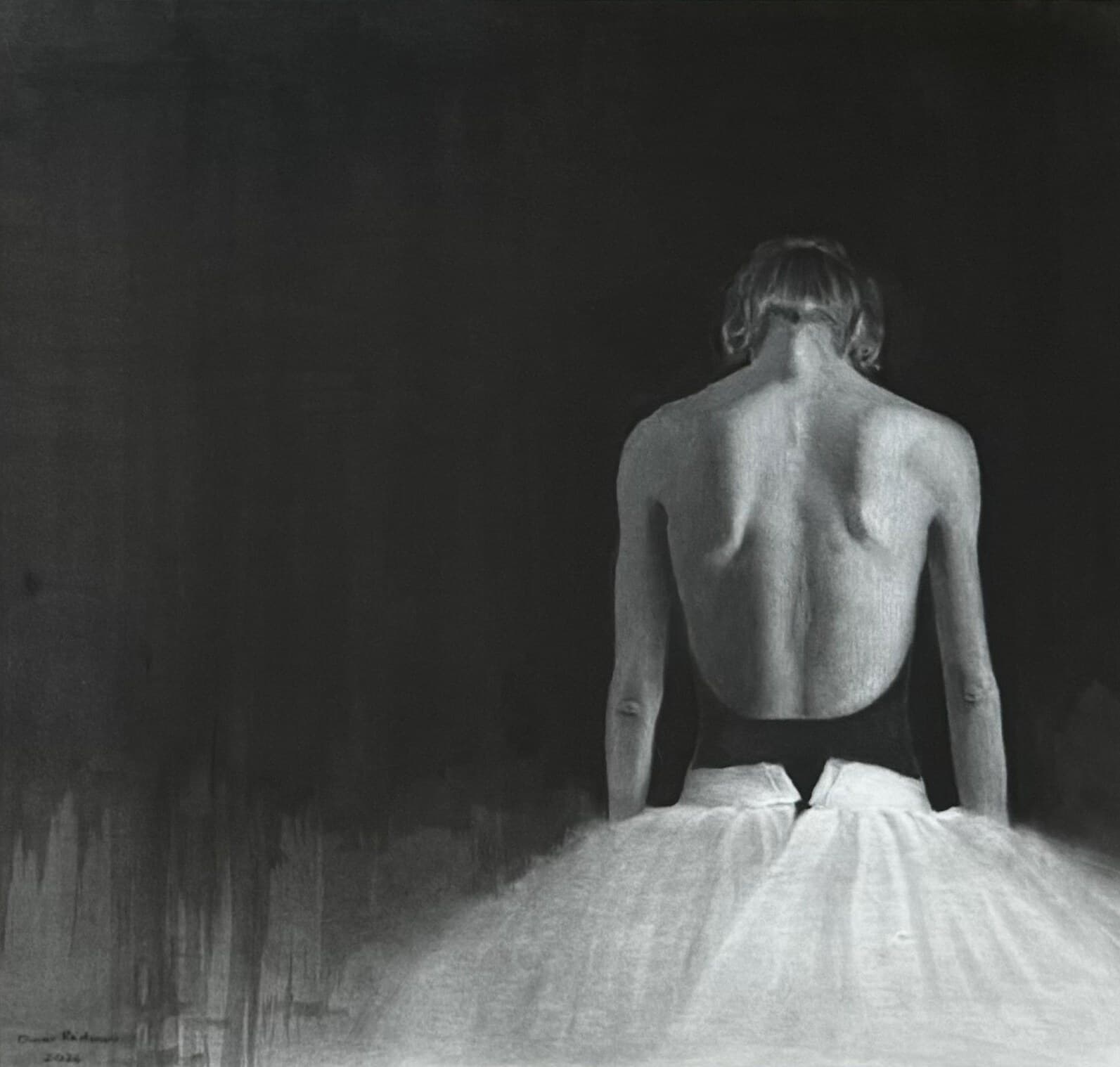 Mixed media on watercolor paper drawing titled Untitled by Omar Radwan